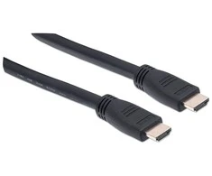 MANHATTAN CL3 didelės spartos HDMI kabelis 10m su eterneto vidinės sienelės vardiniu HDMI kištuku į kištuku ekranuotas Juodas