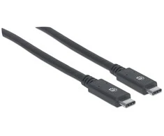 MANHATTAN  354905 SuperSpeed USB-C Device Cable USB 3.2 Gen 1, Type-C Male to Type-C Male, 5 Gbps, 2 m, Juodas