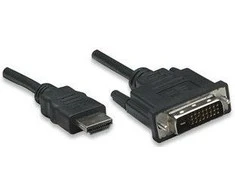 StarTech Manhattan 372510 vaizdo kabelio adapteris 3 m HDMI DVI-D Juoda