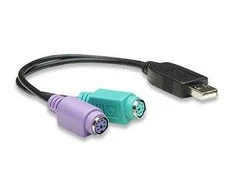 StarTech Manhattan 179027 kabelių sąsaja / invertavimo adapteris USB A 2x PS/2 Juoda