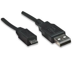 StarTech Manhattan didelės spartos USB įrenginio laidas USB kabelis 0,5 m USB A Micro-USB B Juoda