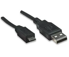 StarTech Manhattan didelės spartos USB įrenginio laidas USB kabelis 0,5 m USB A Micro-USB B Juoda
