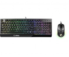 MSI Vigor GK30 Combo klaviatūra USB QWERTZ Vokiečių Juoda