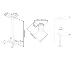 Laikiklis Multibrackets 3149 projektoriaus stovas Lubos Balta