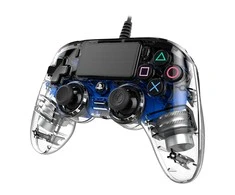 NACON PS4OFCPADCLBLUE žaidimų valdiklis Žaidimų pultelis PlayStation 4 Analoginis / skaitmeninis Mėlyna, Permatomas