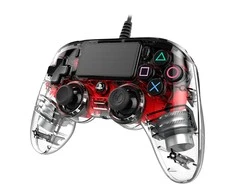 NACON PS4OFCPADCLRED žaidimų valdiklis Žaidimų pultelis PlayStation 4 Analoginis / skaitmeninis Raudona, Permatomas