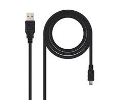 Trade Invaders Nanocable 10.01.0403 USB kabelis 3 m 2.0 USB A Mini-USB B Juoda