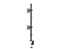 NeoMounts plokščiaekranis stalinis laikiklis (spaustukas), 10-32", 2 ekranai, c:Juodas