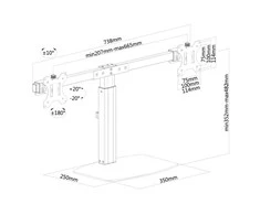 Laikiklis Neomounts Newstar FPMA-D865D 68,6 cm (27") Laisvai stovintis Juoda