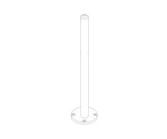 Laikiklis NEWSTAR FPMA-D9POLE 100cm Desk Pole Ceiling FPMA-D910.-D920.-D930 -D D3 D4 D6 FPMA-D1010.-D1020 and -D1030 -D.D3.D4.D6 sidabrinis