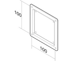 Laikiklis Neomounts NEWSTAR VESA CONVERSION PLATE - VESA 75 TO 100 - Juodas