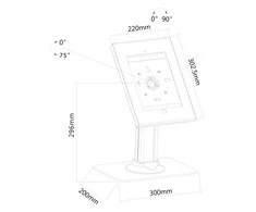 NewStar Planšetė Desk Stand (for Apple iPad 2/3/4/Air/Air 2), c:Baltas