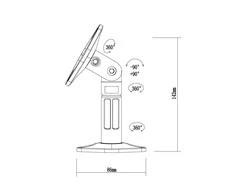 Neomounts Newstar SPEAKER-W100 garso kolonėlės laikiklis Lubos, Siena Balta