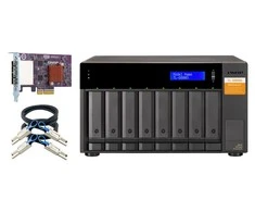 QNAP TL-D800S saugojimo diskų korpusas 2.5/3.5" HDD / SSD aptvaras Juoda, Pilka