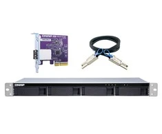 Serveris QNAP TL-R400S saugojimo diskų korpusas 2.5/3.5" HDD / SSD aptvaras Juoda, Pilka