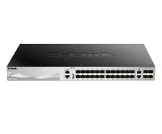 Šakotuvas D-LINK 24 prievadų gigabito PoE / PoE+ su 2 10GBASE-T ir 4 SFP+ prievadais – biudžetinis PoE 370W