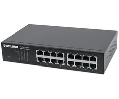 Šakotuvas „Intellinet Switch Gigabit 16x RJ45“ automatinis įkėlimas, darbalaukis / stovas 19 colių