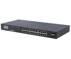 Šakotuvas Intellinet 561242 tinklo komutatorius Ne-valdomas Gigabit Ethernet (10/100/1000) Juoda 1U Maitinimas per Eternetą (PoE)