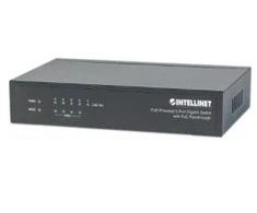Šakotuvas Intellinet PoE-Powered 5x Gigabit Gigabit Ethernet (10/100/1000) Juoda Maitinimas per Eternetą (PoE)