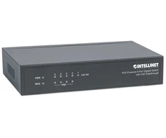 Šakotuvas Intellinet PoE-Powered 5x Gigabit Gigabit Ethernet (10/100/1000) Juoda Maitinimas per Eternetą (PoE)