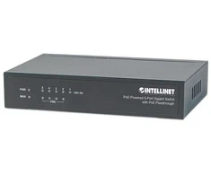 Šakotuvas Intellinet PoE-Powered 5x Gigabit Gigabit Ethernet (10/100/1000) Juoda Maitinimas per Eternetą (PoE)