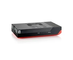Šakotuvas Level One LevelOne GSW-0507 tinklo komutatorius Ne-valdomas Gigabit Ethernet (10/100/1000) Juoda, Raudona