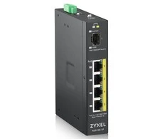Šakotuvas ZYXEL RGS100-12P, 5 PORT UNMANAGED POE SWITCH, 120 WATT POE, DIN RAIL, IP30, 12-58V DC (5Y WARRANTY)