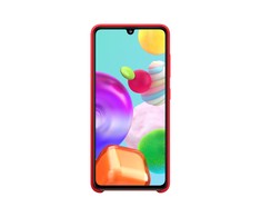 PA415TRE Silikoninis dėklas skirtas Samsung Galaxy A41 (Raudona)