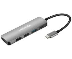 Sandberg USB-C dokas HDMI+3xUSB+PD 100W