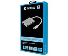 Sandberg USB-C iki 4 xUSB 3.0 Pocket Hub