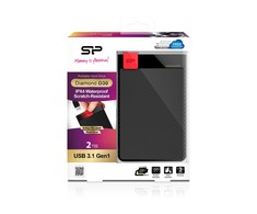 Kietasis diskas Silicon Power Diamond D30 2000 GB, 2.5 ", USB 3.1, Juodas