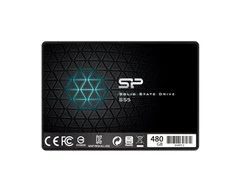 Silicon Power Slim S55 480 GB, SSD form factor 2.5", SSD sąsaja SATA, Rašymo greitis 440 MB/s, Skaitymo greitis 550 MB/s
