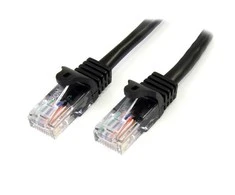 StarTech.com 45PAT2MBK tinklo kabelis 2 m Cat5e U/UTP (UTP) Juoda
