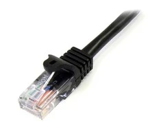 StarTech.com 45PAT2MBK tinklo kabelis 2 m Cat5e U/UTP (UTP) Juoda
