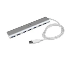 StarTech.com ST73007UA sąsajos šakotuvas USB 3.2 Gen 1 (3.1 Gen 1) Type-A 5000 Mbit/ai Sidabras, Balta
