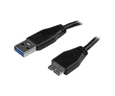 StarTech.com USB3AUB3MS USB kabelis 3 m 3.2 Gen 1 (3.1 Gen 1) USB A Micro-USB B Juoda