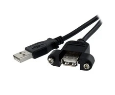 StarTech.com USBPNLAFAM1 USB kabelis 0,3 m 2,0 USB A lydmetalis