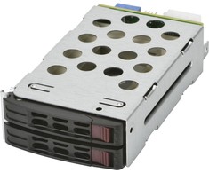 Super Micro Computer Supermicro MCP-220-82616-0N diskų įrenginio skyriaus dangtelis 2x 5,25" Nešantysis skydelis Juoda, Metalinis