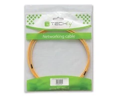 Techly 2m LC/LC 9/125 optinio pluošto kabelis Geltona