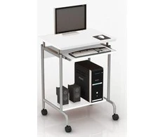 TECHLY Kompiuterio stalas Compact 600x450 su lentyna baltas