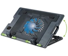 TECHLY 106244 Techly Nešiojamojo kompiuterio aušinimo padėklas ir reguliuojamas stovas, iki 17.3