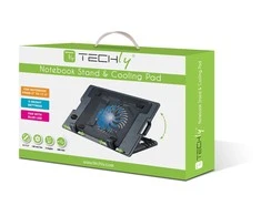 TECHLY 106244 Techly Nešiojamojo kompiuterio aušinimo padėklas ir reguliuojamas stovas, iki 17.3