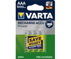 Įkraunami Elementai Varta AAA R03 1000 mAh 5703 4 vnt.