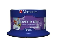 Verbatim 43703 neįrašytas DVD diskas 8,5 GB DVD-R 50 vnt