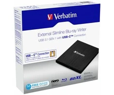 Verbatim 43889 optinių diskų įrenginys Juoda Blu-Ray RW