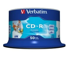 Verbatim CD-R AZO platus rašalinis spausdintuvas, spausdinamas be ID 700 MB 50 vnt