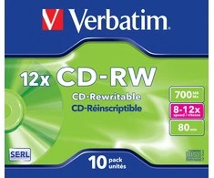 Verbatim CD-RW 12x 700 MB 10 vnt