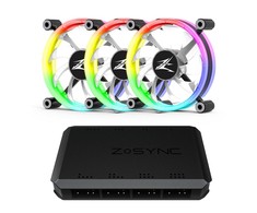 Zalman ZM-LF120A3 kompiuterio aušinimo komponentas Kompiuterio korpusui Ventiliatorius 12 cm Juoda, Balta