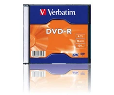 Verbatim DVD-R 4.7GB 16X AZO Matinis Sidabrinis slim box - 43547