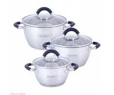 Puodų rinkinys Kamille KM5754 (1.8l, 2.5l, 3.5l.)